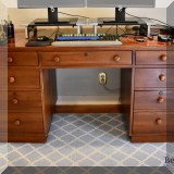 F14. Ethan Allen desk. 30”h x 59”w x 28”d 